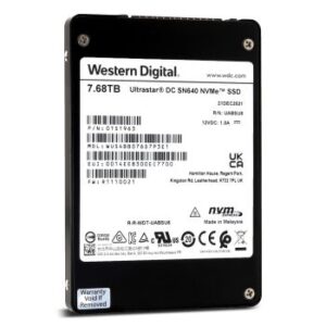 0TS1963 | Western Digital Ultrastar DC SN640 7.68TB PCI-Express 3.1 X4 NVMe TLC U.2 2.5inch Solid State Drive (SSD)