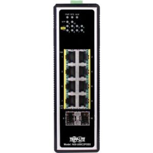 NGI-U08C2POE8 | Tripp Lite Unmanaged Industrial Gigabit Ethernet Switch 8-Port 10/100/1000 Mbps PoE+ 30W 2 GbE SFP Slots DIN Mount switch 8 ports unmanaged TAA Compliant